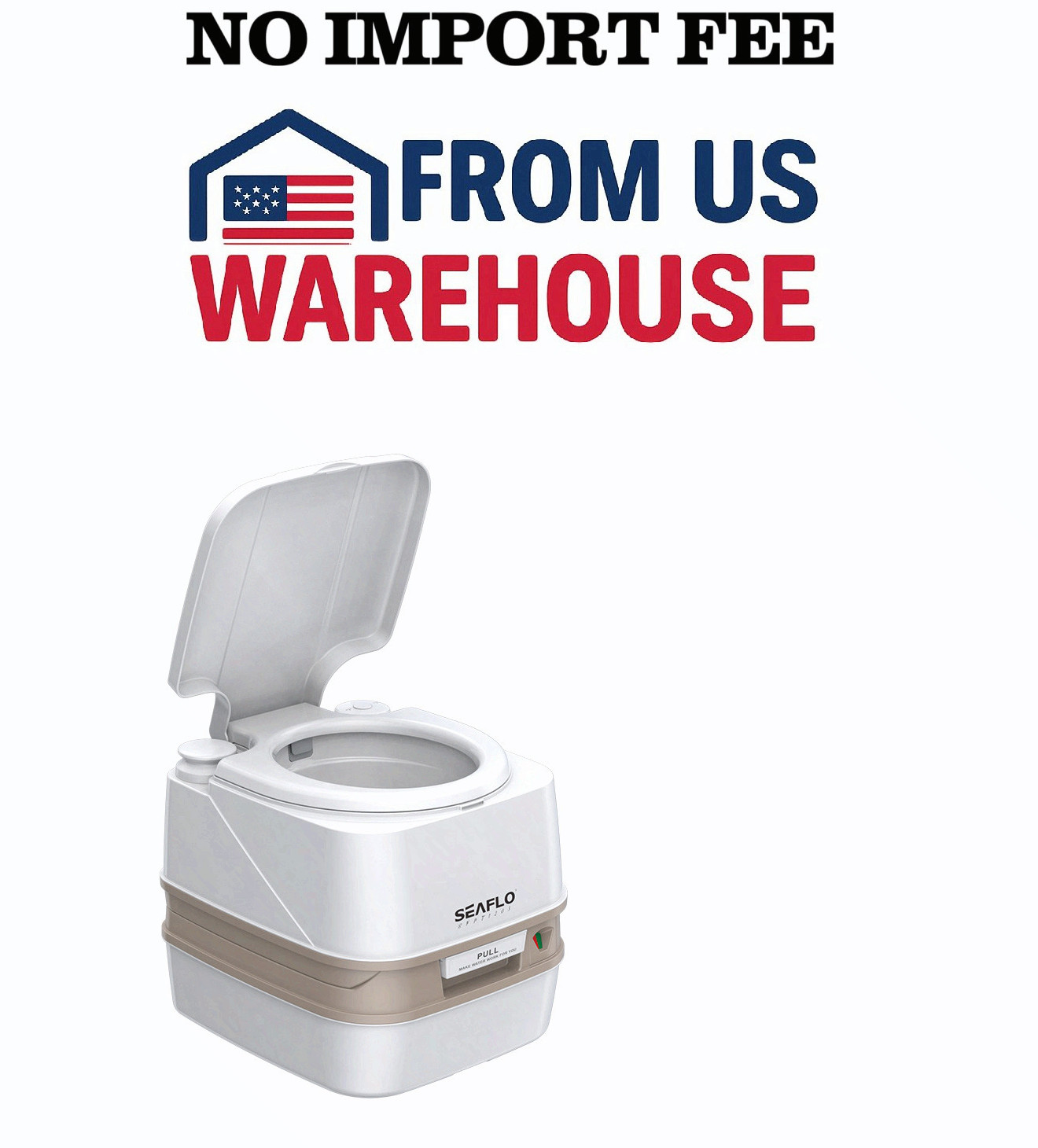 SEAFLO 3.2 Gallon (12L) Premium Portable Travel Toilet SFPT-12-03 free ship