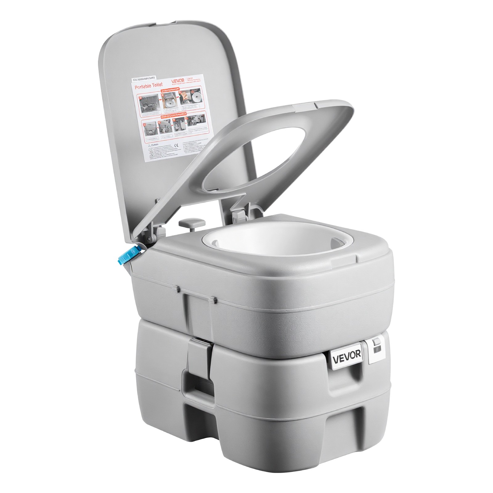 VEVOR Portable Toilet Outdoor Travel Potty 7.9 Gallon Flush for Camping Hiking