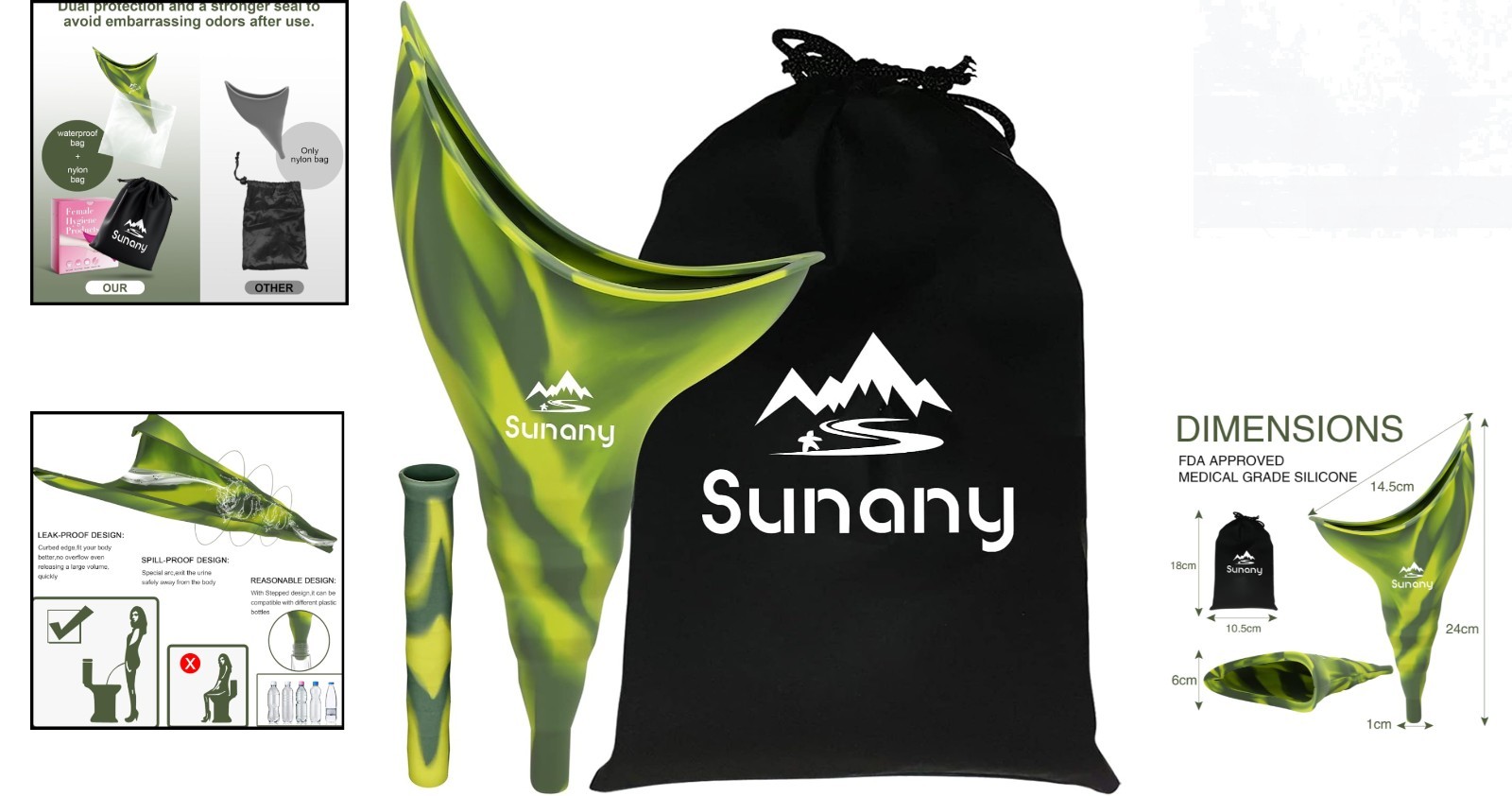 Camo Portable Female Urination Device – Convenient and Hygienic Travel Tool
