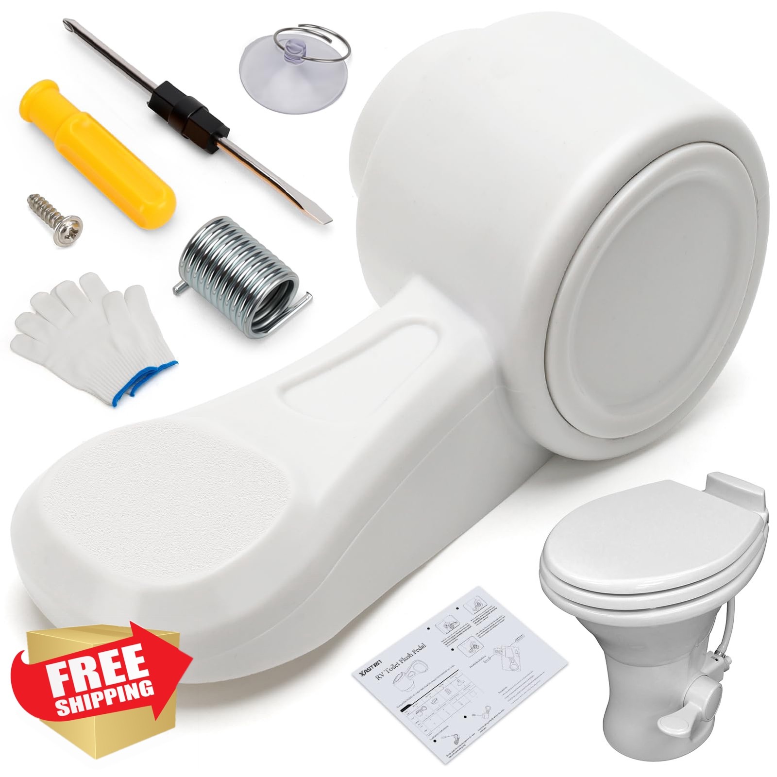 Xastro RV Toilet Flush Pedal for Dometic 300/310/320/321