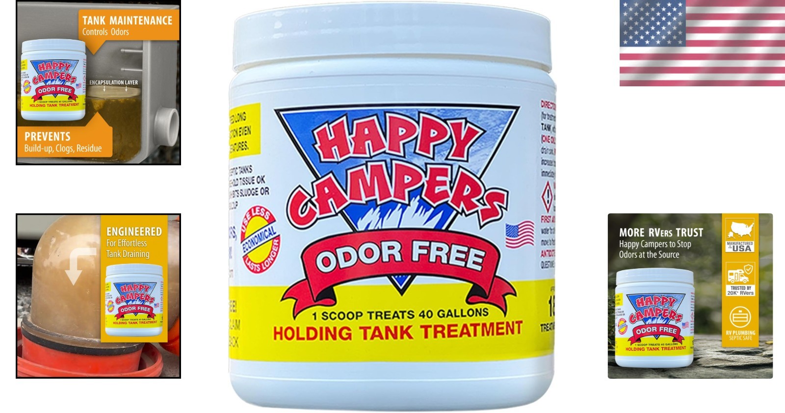 Concentrated RV Toilet Treatment – Powerful Odor Control for All Tanks, 1 Gallon