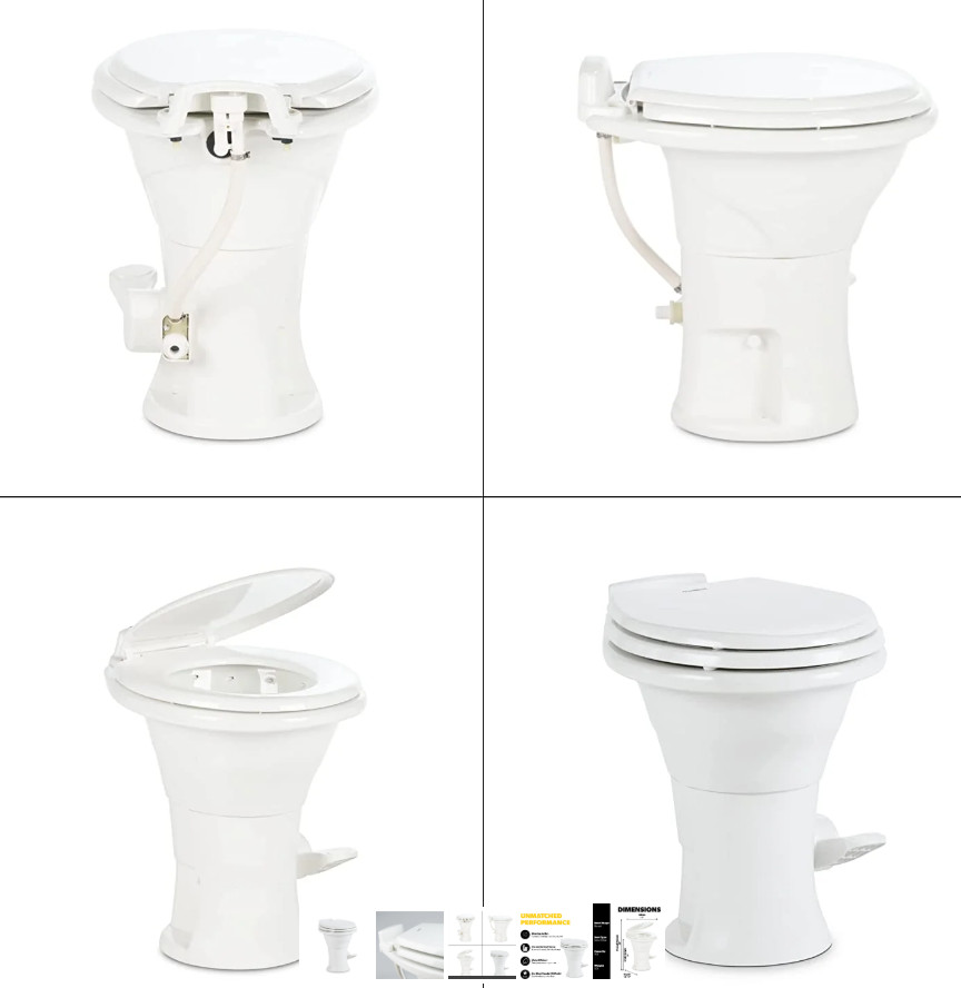 Dometic 310 Porcelain Gravity-Flush Toilet- White 9108923941 WSC/RT/White *Read