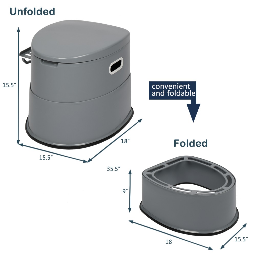 Camping Hygiene Portable Detachable 5L Toilet Indoor Outdoor
