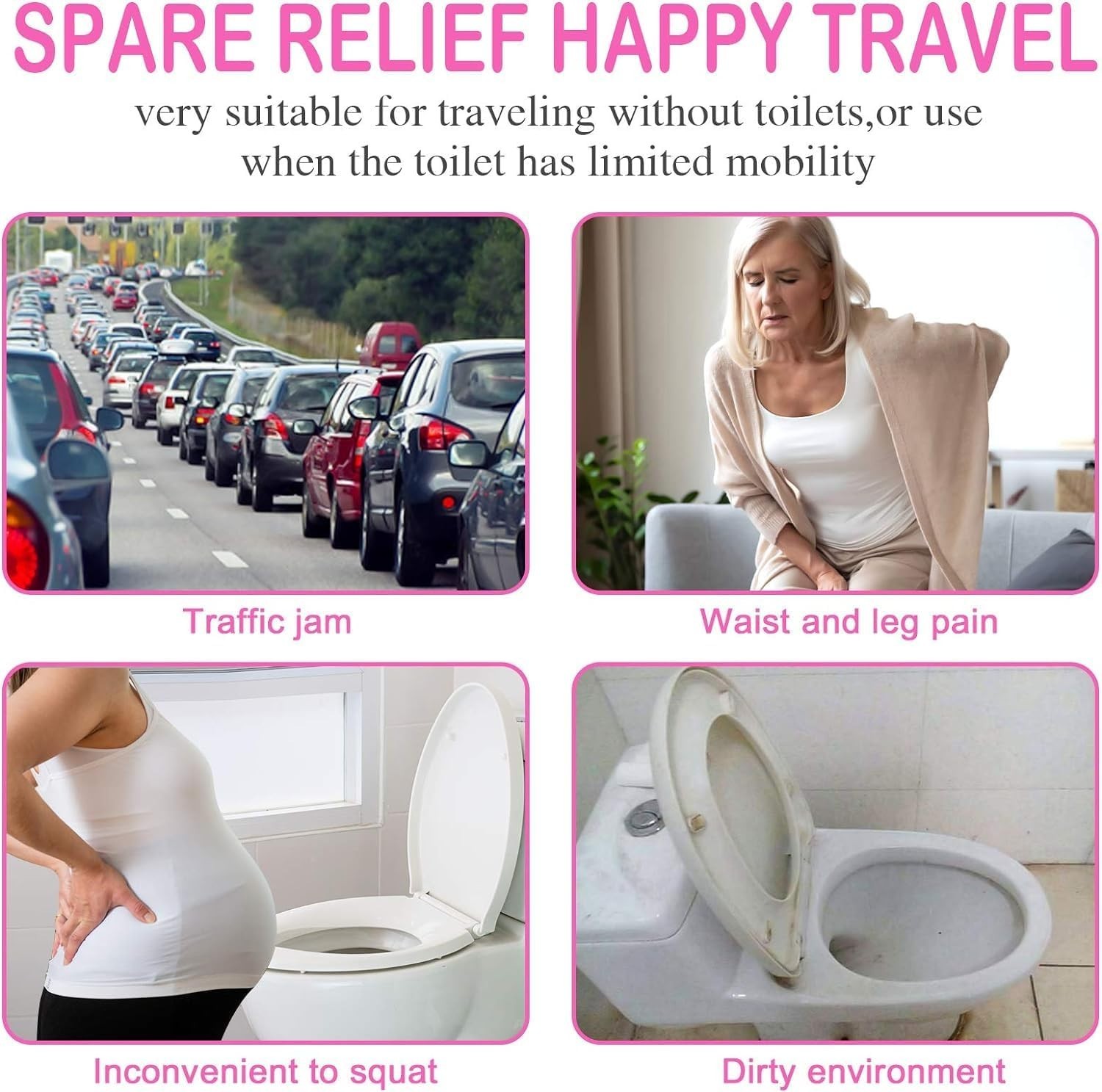 Vibrant Fuchsia Female Urinal – Hygienic Silicone Design for Camping & Travel