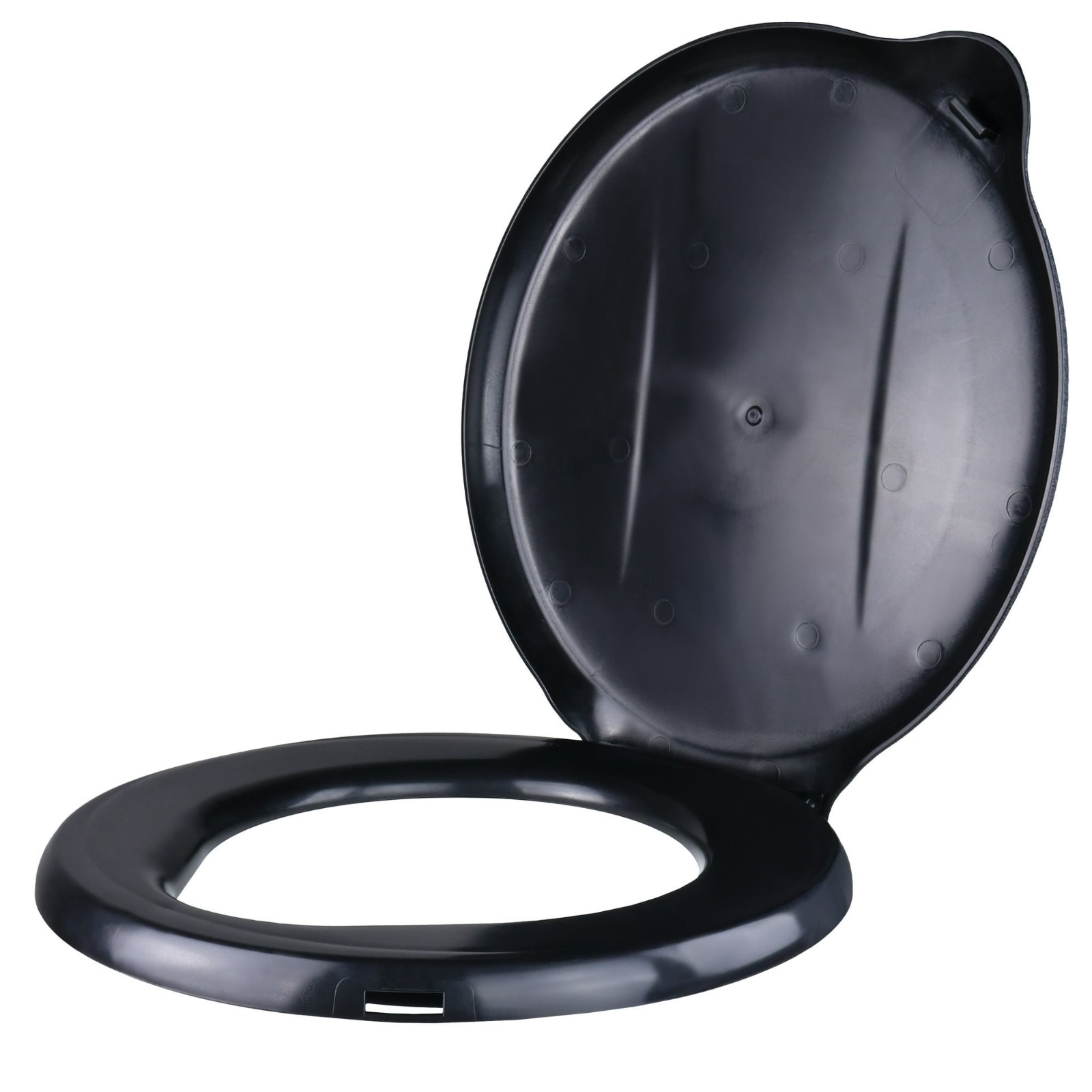 5 Gallon Bucket Toilet Seat w/ Lid Travel Outdoor Camping Hiking Snap On Black
