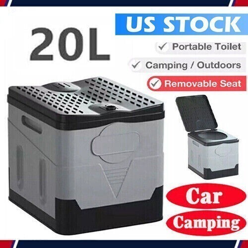 20L Portable Folding Toilet Seat Fr Camping Toilet Travel Hiking Outdoor Potty