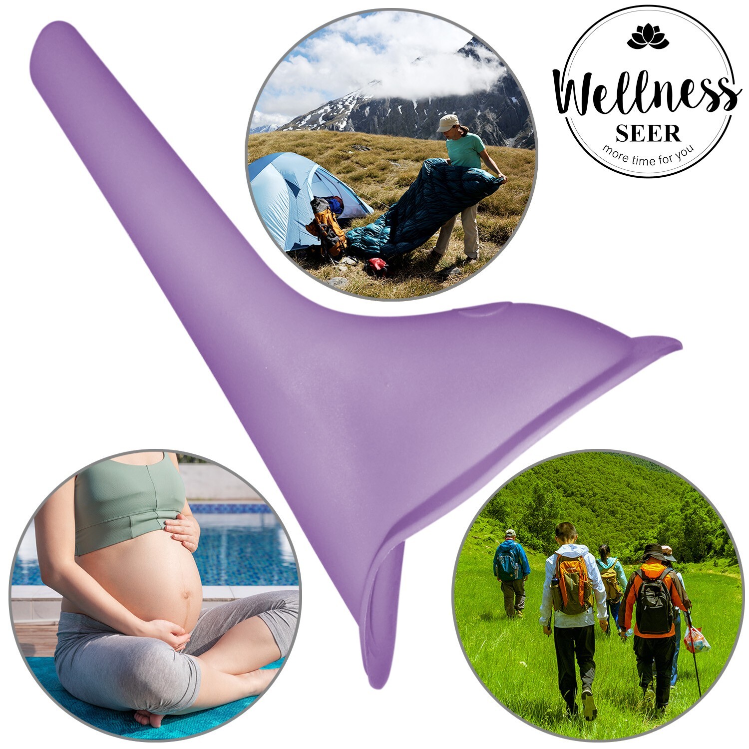 3/5PCS Portable Female Urinal Funnel Camping Travel Toilet Stand Pee Device
