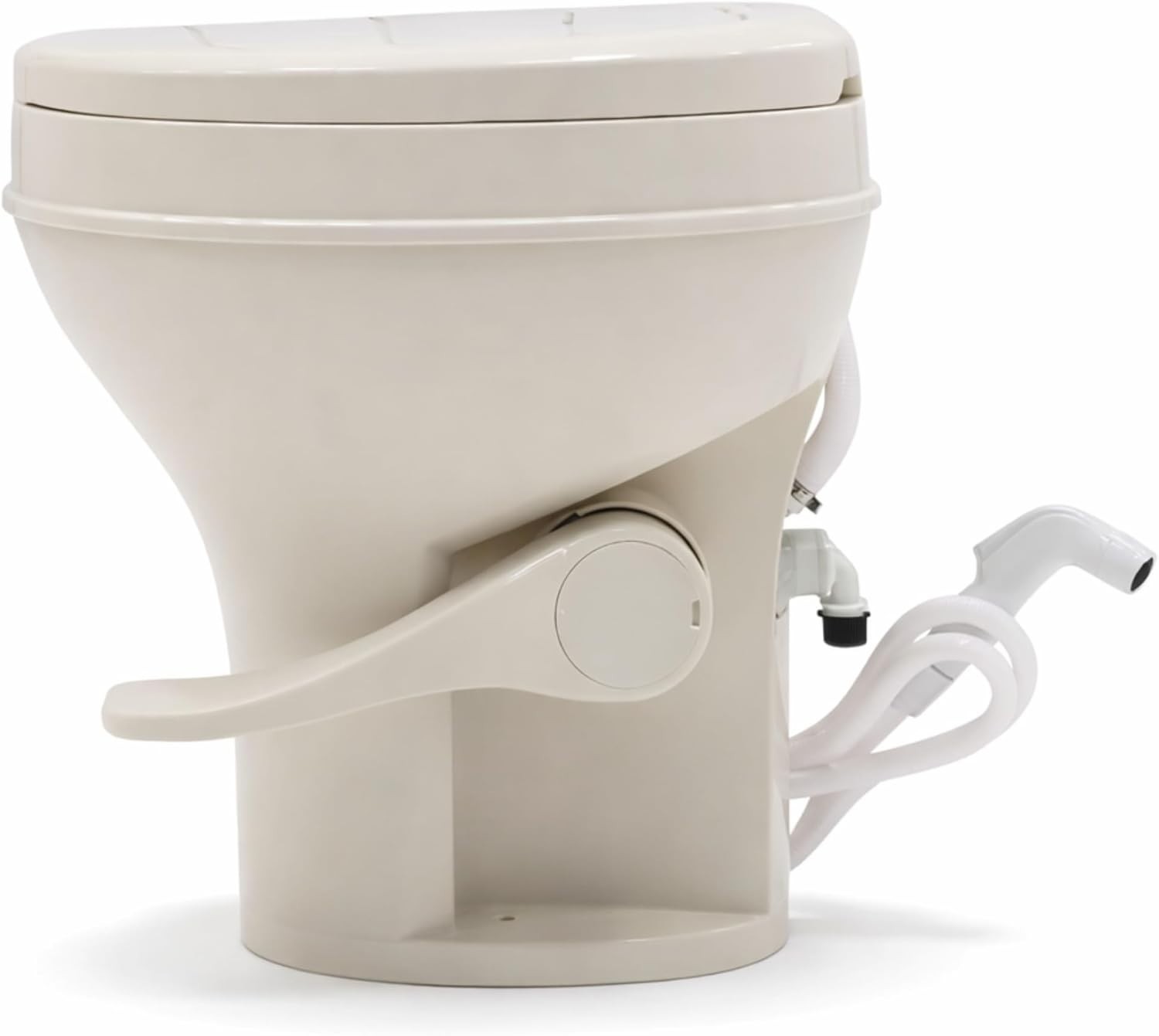 SEAFLO Ceramic Residential Height Camper/RV Toilet with Sprayer Attachment