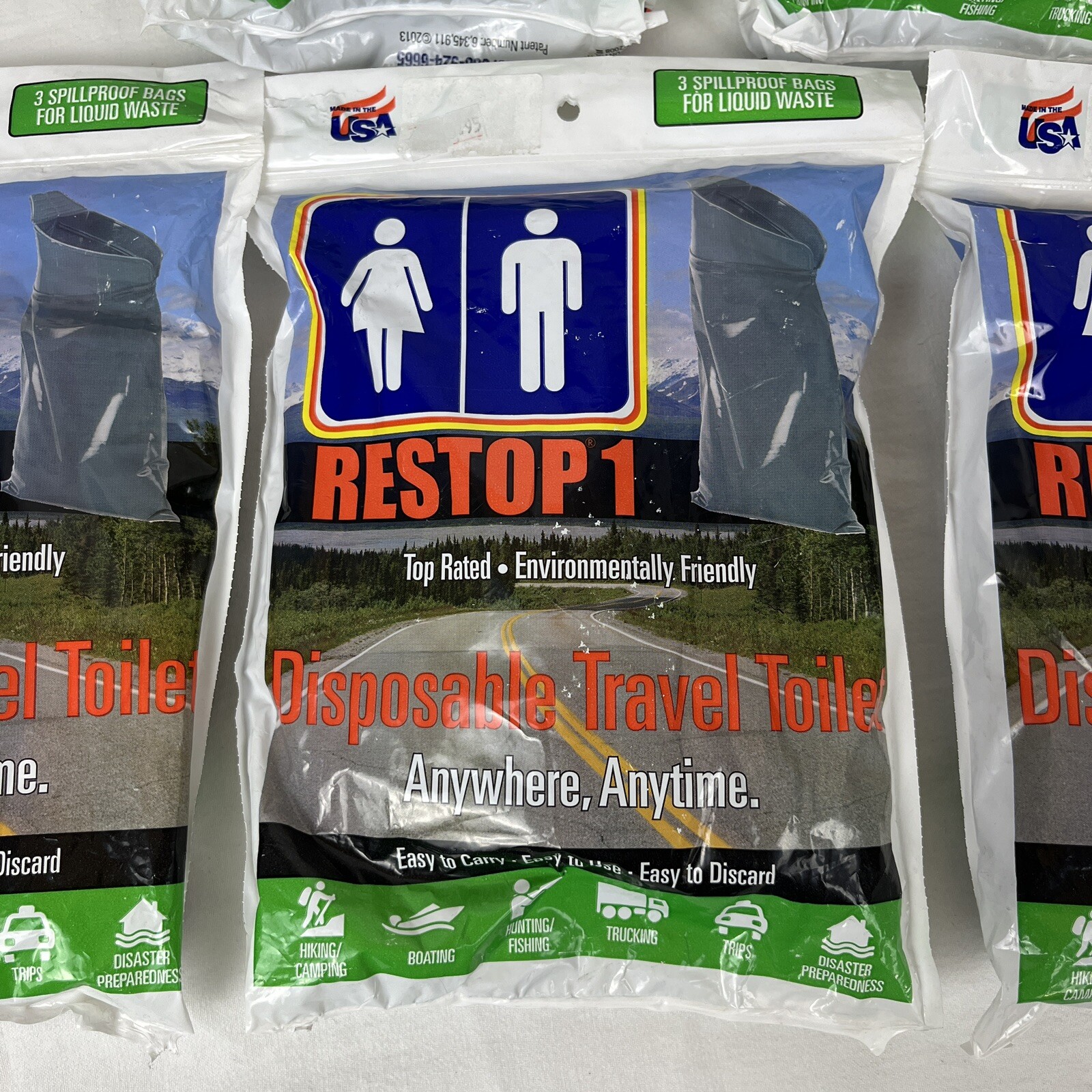 Restop 1 Disposable Travel Toilet Liquid Waste Bag Hygiene Sanitation 15 bags