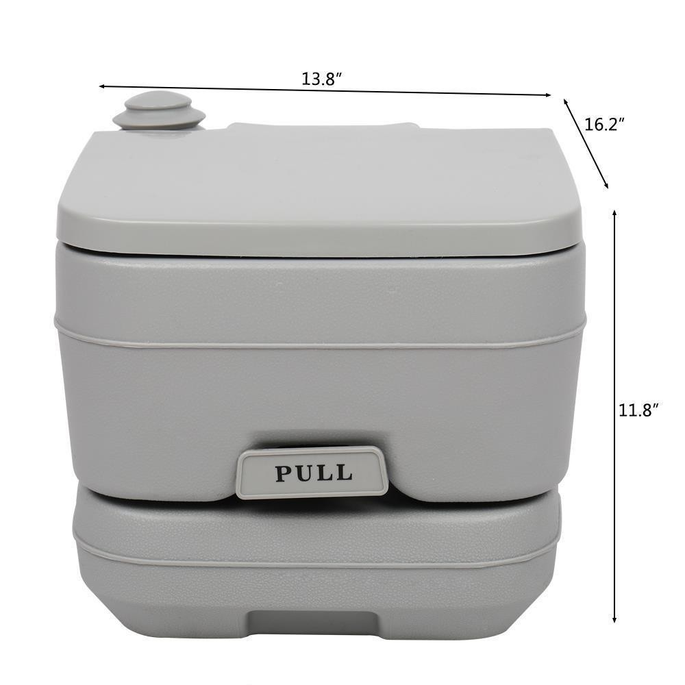 2.8 Gallon Portable Camping Toilet Flush Porta Vehicle Boat Toilet Potty