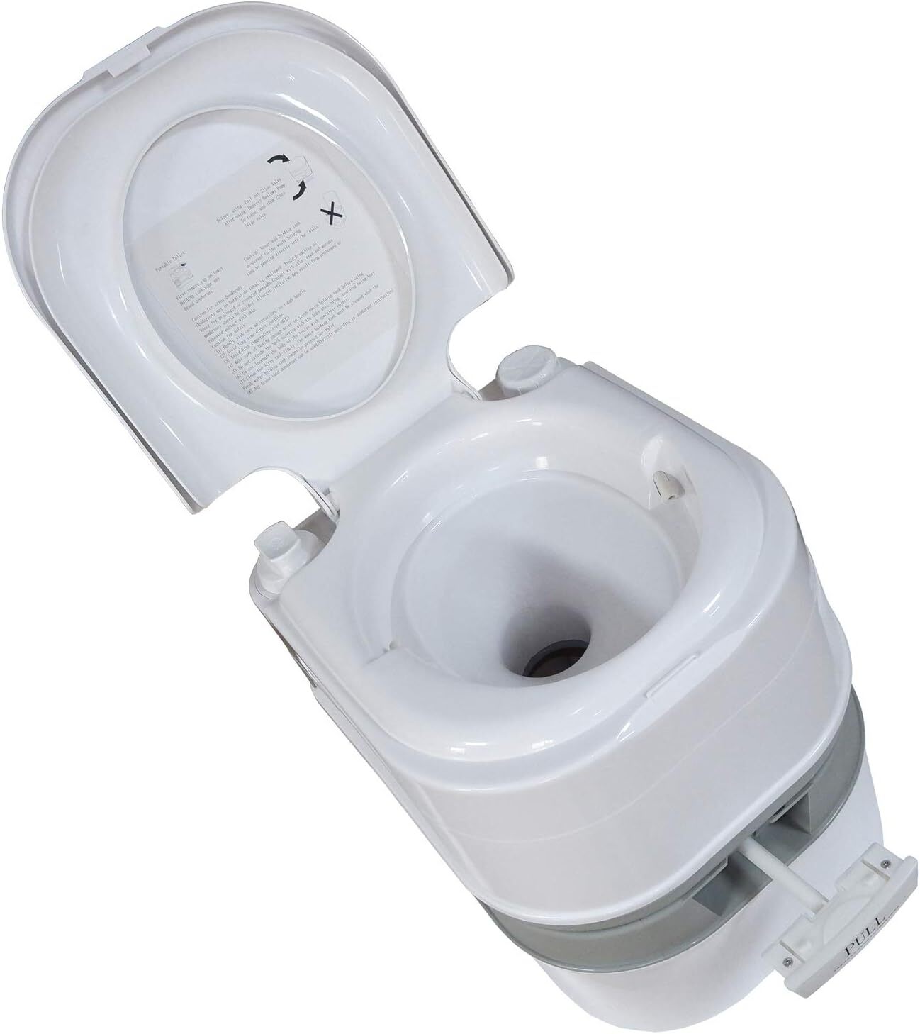 6.3 Gallon 24L Advanced Portable Toilet Flush Camping Travel Piston Pump Commode