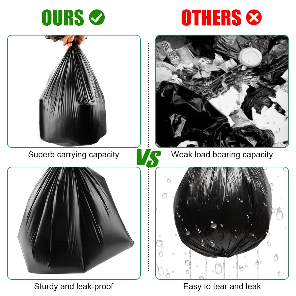 120 Pack Camping Toilet Bags 30L Heavy Duty Portable Waste Liners Black