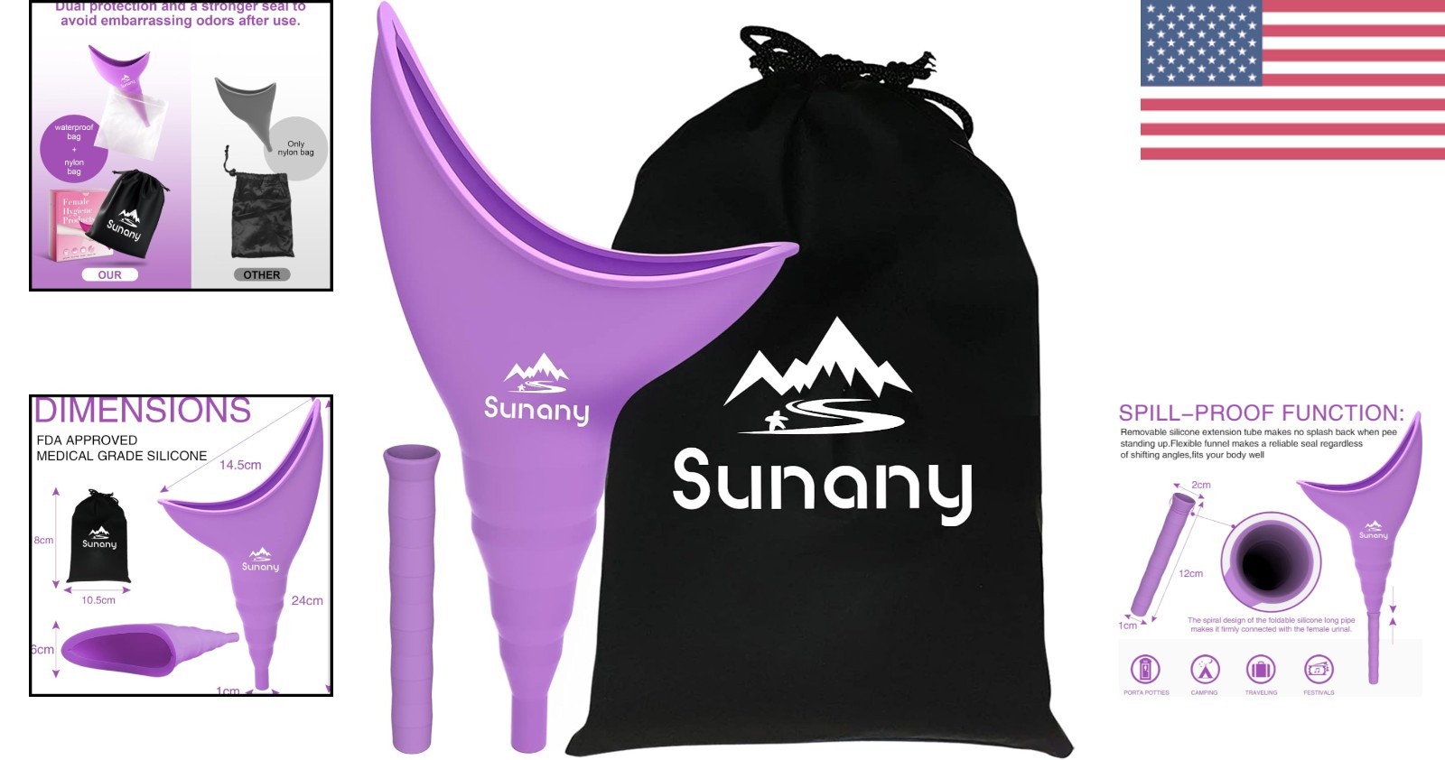 Emergency Hygiene Solution: Women’s Portable Urinal with Long Spout Design