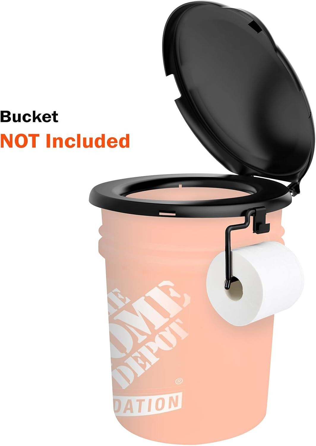 PAHTTO Portable Toilet Seat for 5 Gal Buckets, Camping Toilet with Lid for Adult