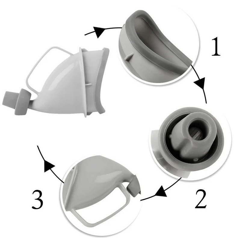 1pc Portable Unisex Urinal Funnel Travel Camping Aid For Man Woman Children