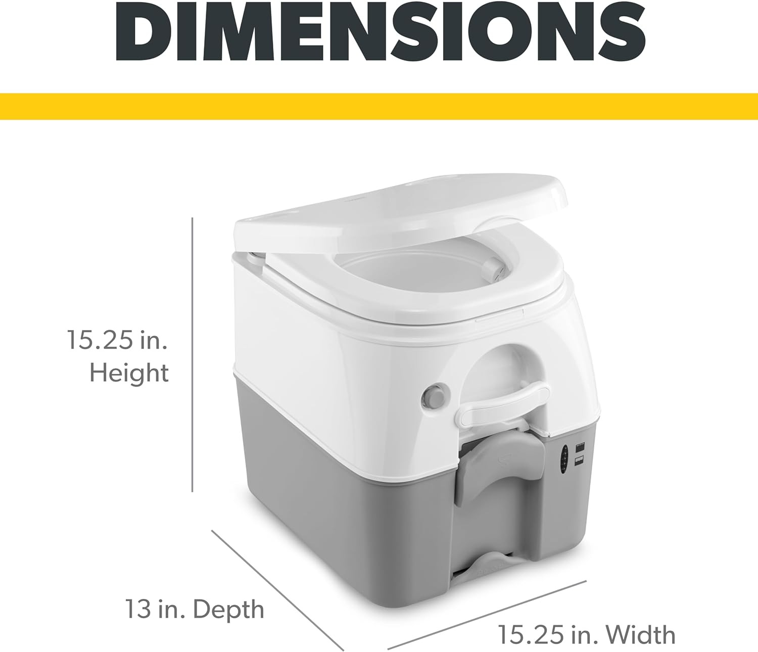 5-Gallon Portable Toilet – Compact & Convenient Gray Design