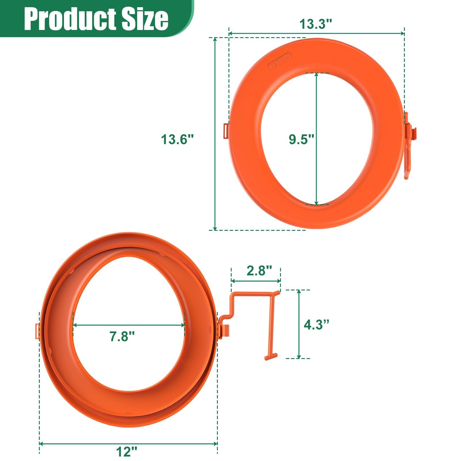 Portable Bucket Toilet Seat for 5 Gal Buckets Camping Snap-on Toilet Seat Orange