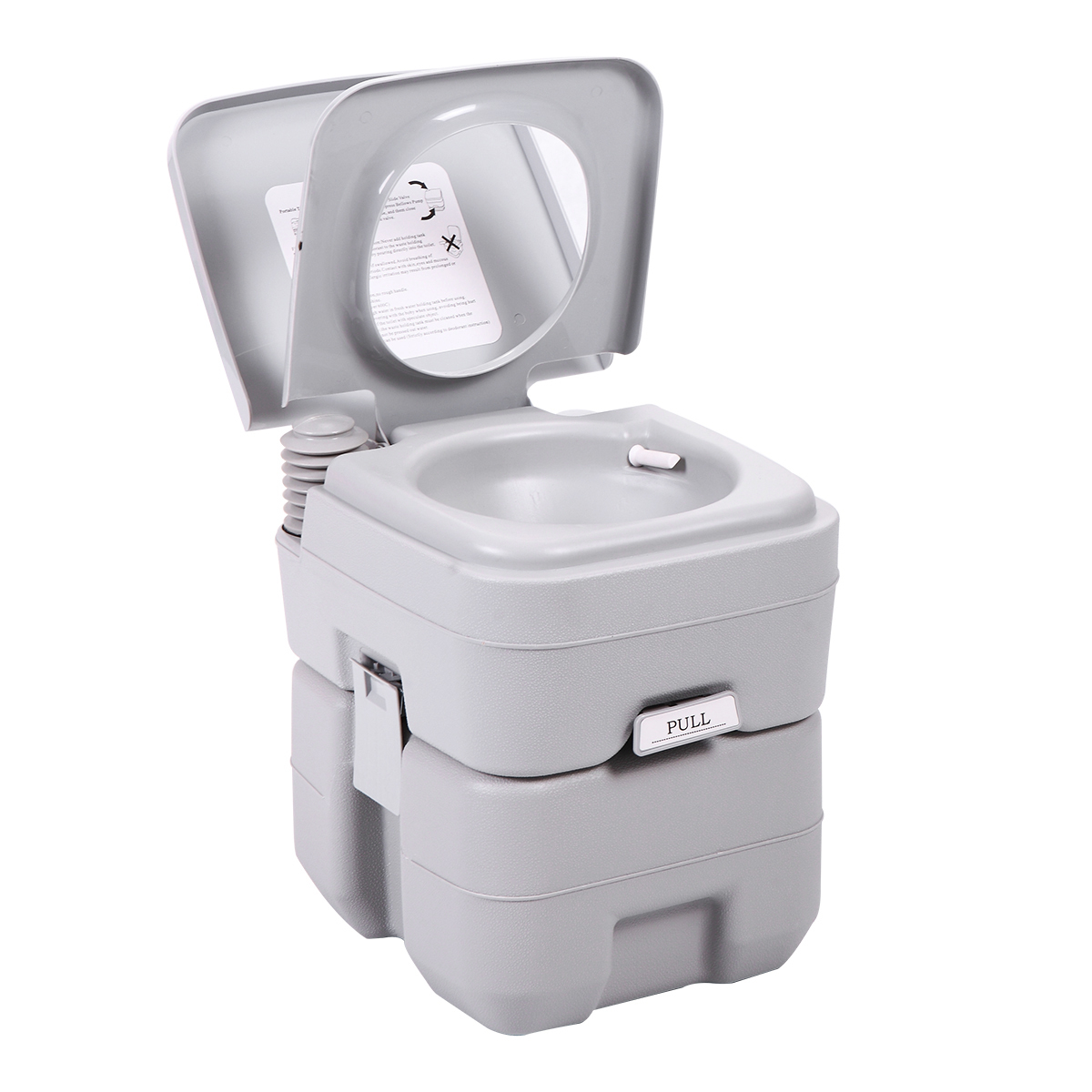 5 Gallon 20L Portable Toilet Flush Travel Camping Outdoor/Indoor Commode Potty