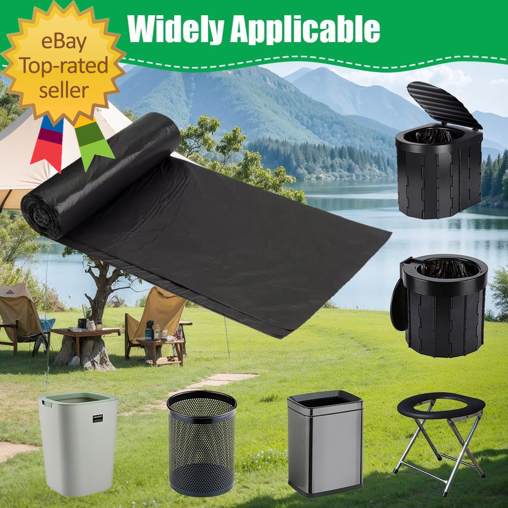 Camping Toilet Bags, 120 PCS (6 Roll) Portable Toilet Bags, Thickened Toilet Was