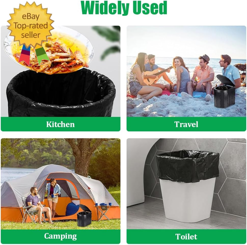 Camping Toilet Bags, 120 PCS (6 Roll) Portable Toilet BagsThickened Toilet Waste