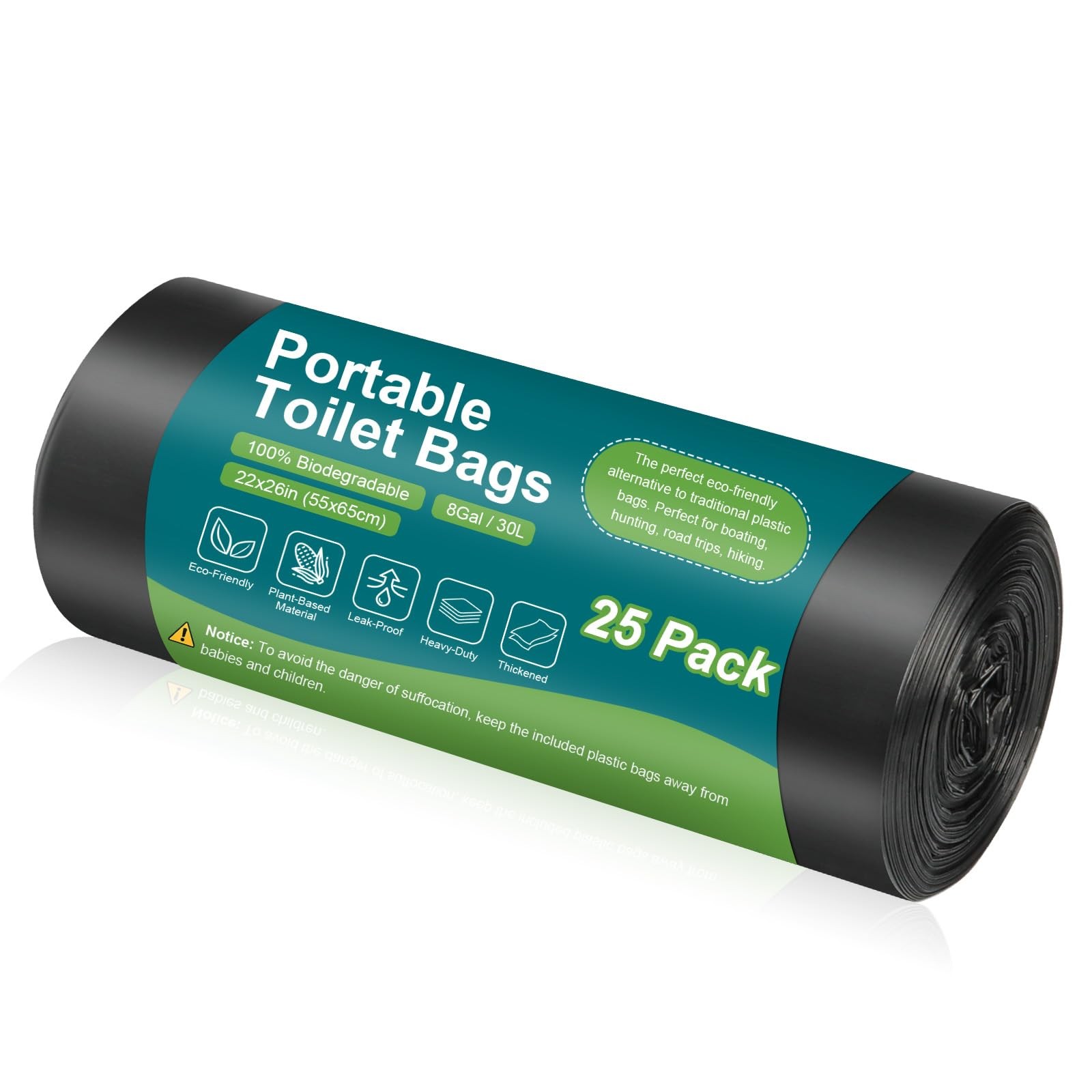 LITFP Portable Toilet Bags 25 PCS 1 Count (Pack of 25), 25