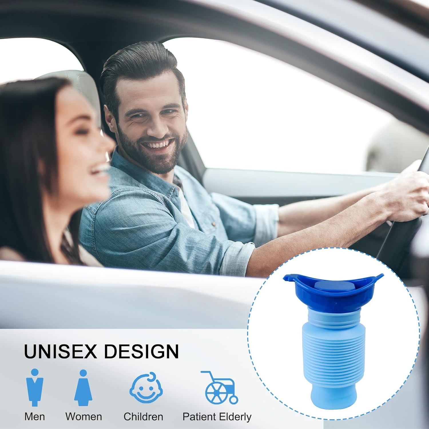 Pee Bottles for Men, Portable Urinal for Men, Collapsible Urine Bottle 750ML, Ca