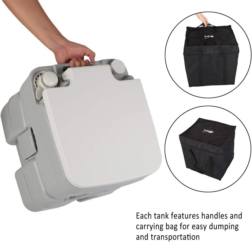 5.3 Gallon Detachable Portable Toilet with Carrying Bag – Perfect for Road Trips