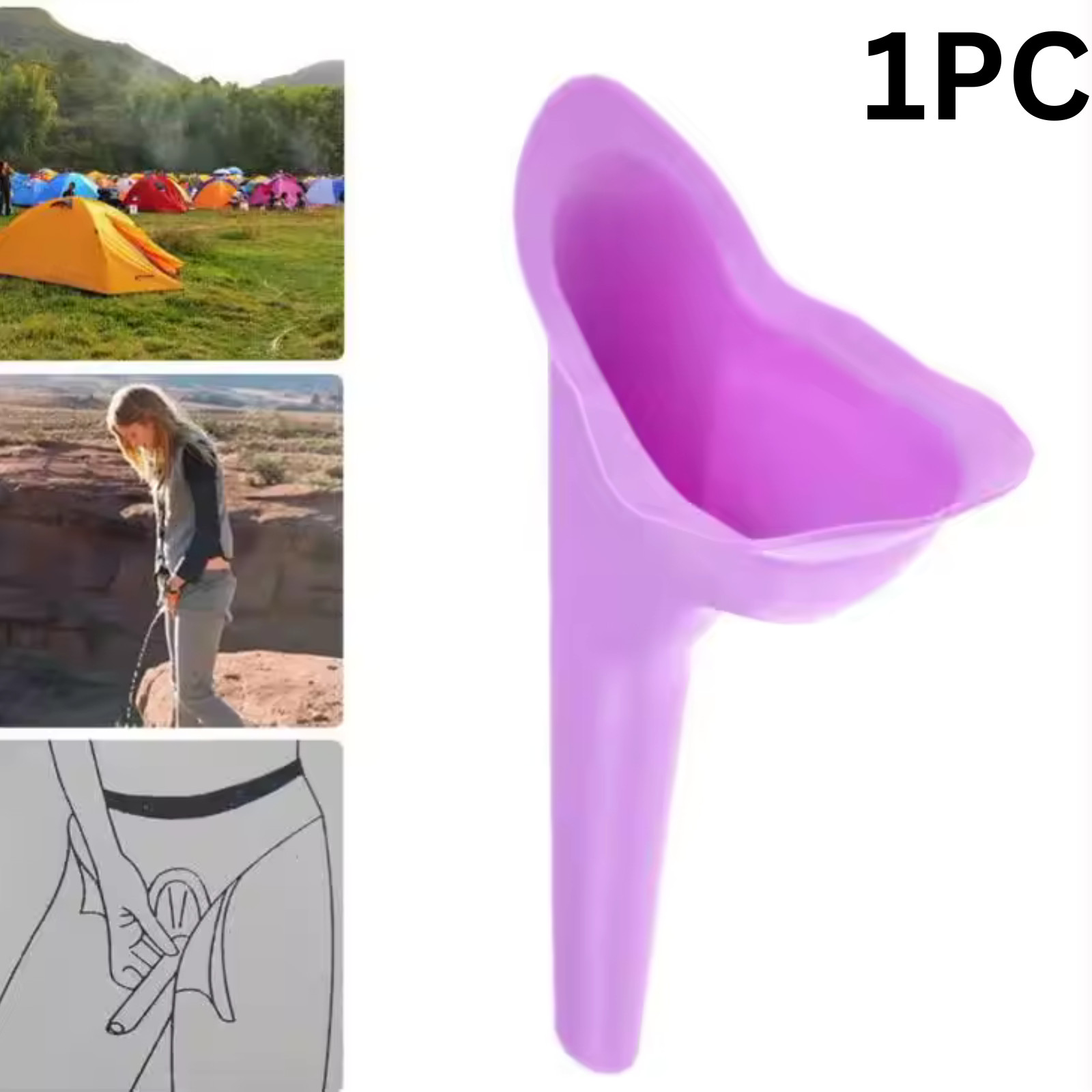 Portable Urinal Male Female Emergency Travel Camping Car Toilet Pee Bottle Kit