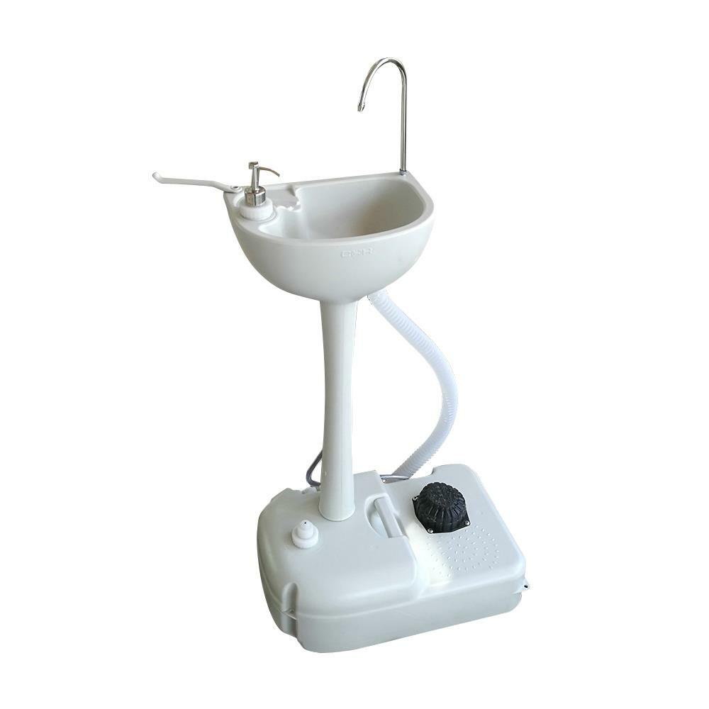 Portable Camping Sink RV Barber Kitchen Indoor Hygiene Wash Sink Basin Faucet