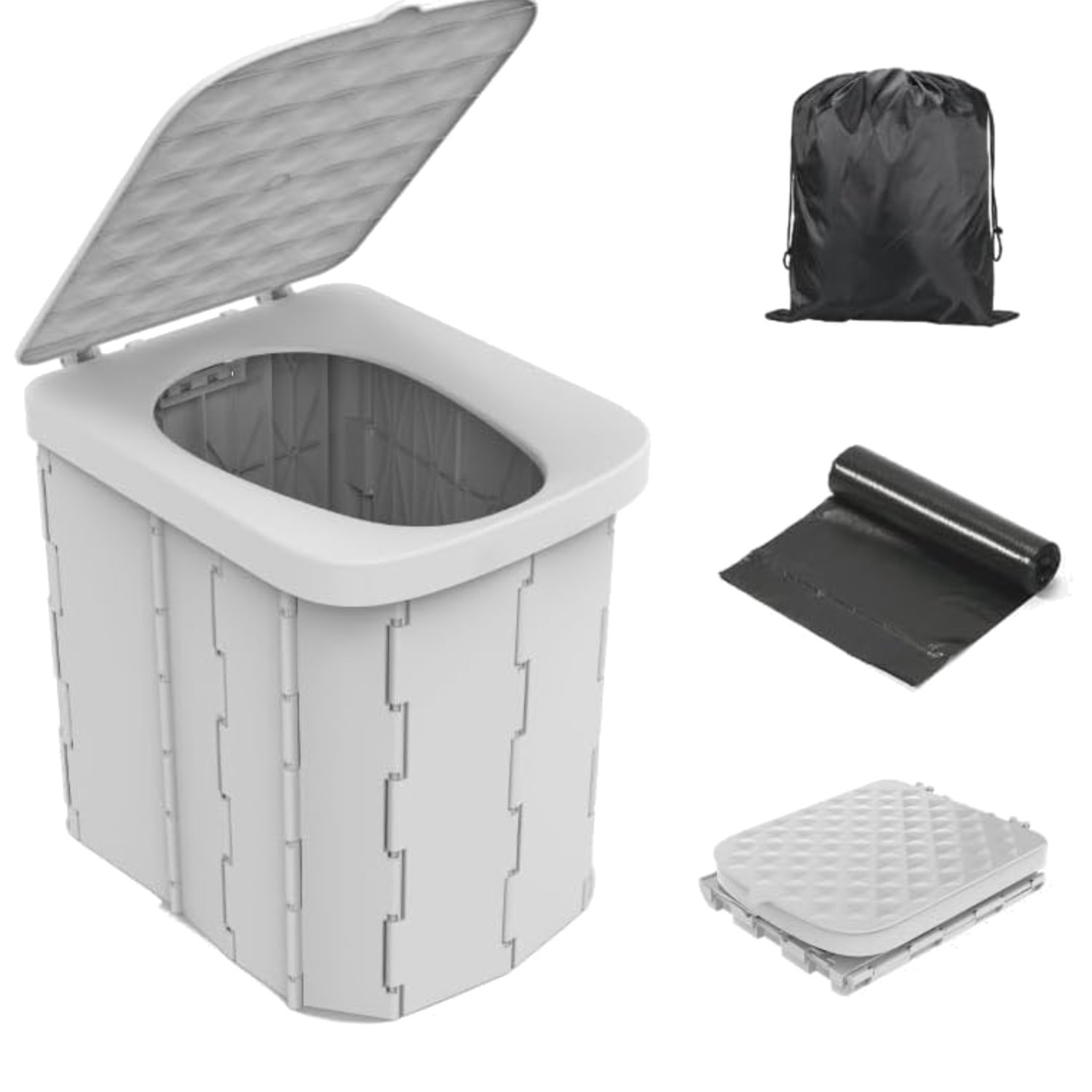 Portable Camping Toilet for Adults XL Portable Folding Toilet with Lid,Travel…