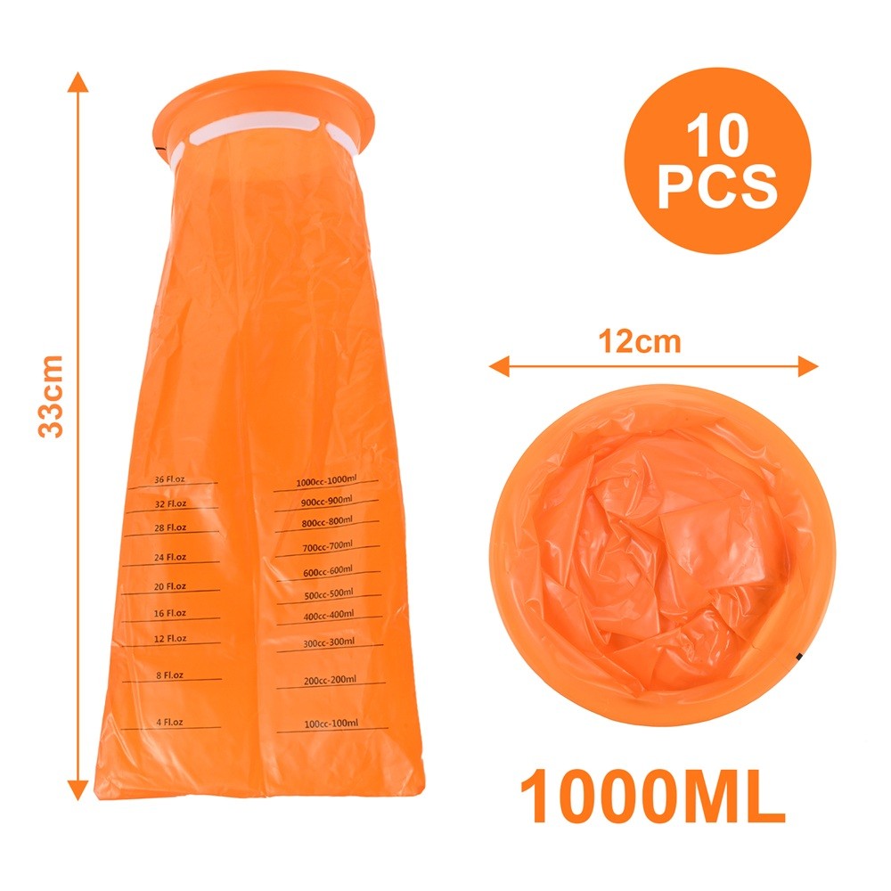 10Pcs 1000ml Portable Vomit Bags Leak-Proof & Portable For Motion Sickness