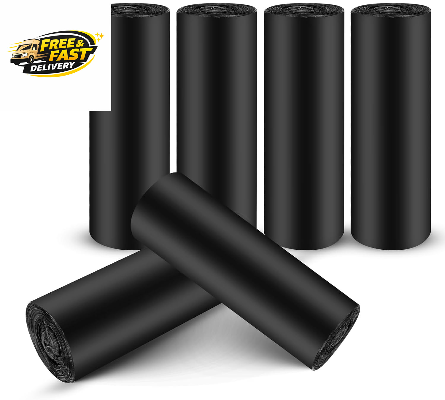 Camping Toilet Bags, 120 PCS (6 Roll) Portable Toilet Bags, Thickened Toilet Was