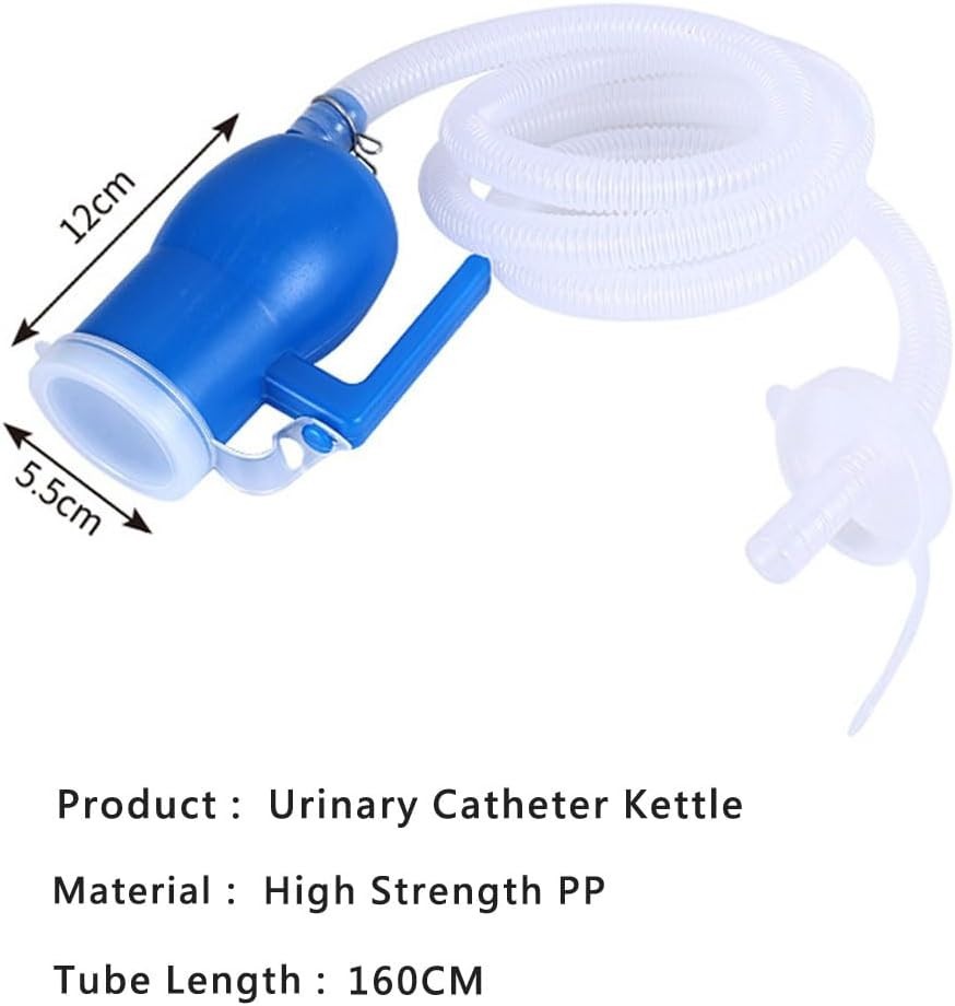 Portable Male Urinal Bottle – 68 OZ with Flexible 59″ Hose & Odor-Proof Cap