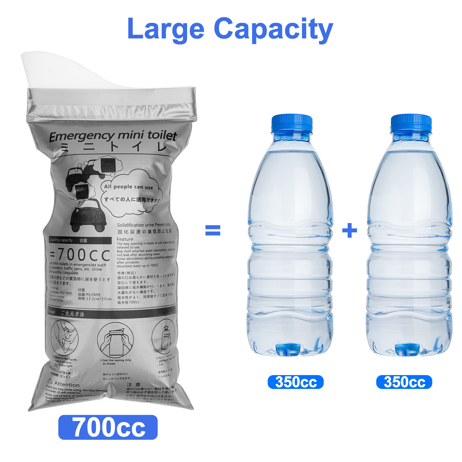 20pcs Disposable Emergency Urinal Bag Portable Travel Vomit Bag for Camping