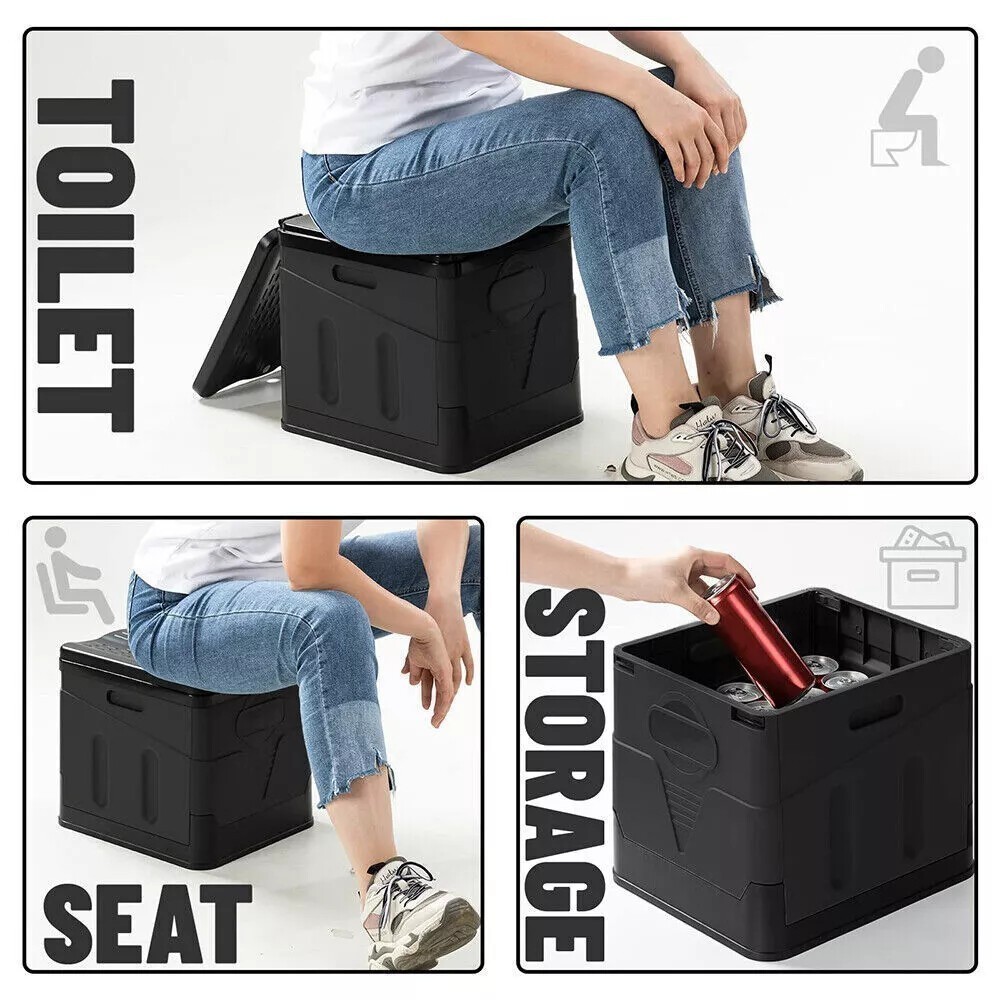 20L Portable Folding Toilet Car Travel Potty for Adults Children Camping Hiking