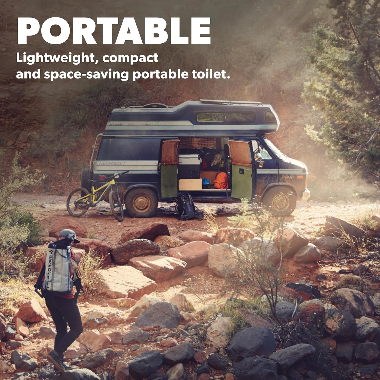 5-Gallon Portable Toilet – Compact & Convenient Gray Design