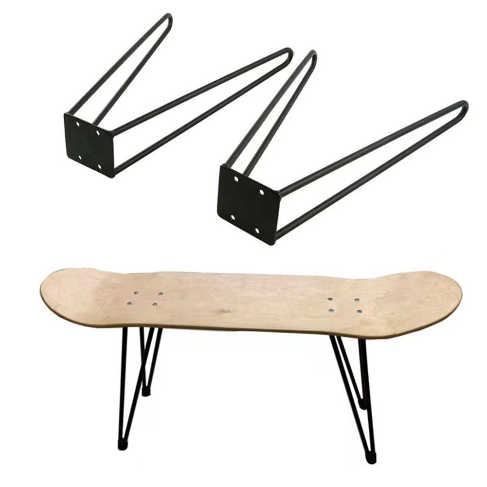 Duty Legs for DIY Projects Industrial Style 1 Pair with Rubber Feet
