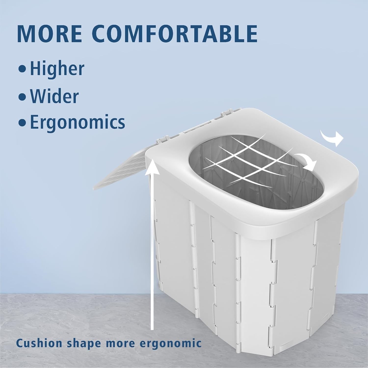Portable Camping Toilet for Adults XL Portable Folding Toilet with Lid,Travel…