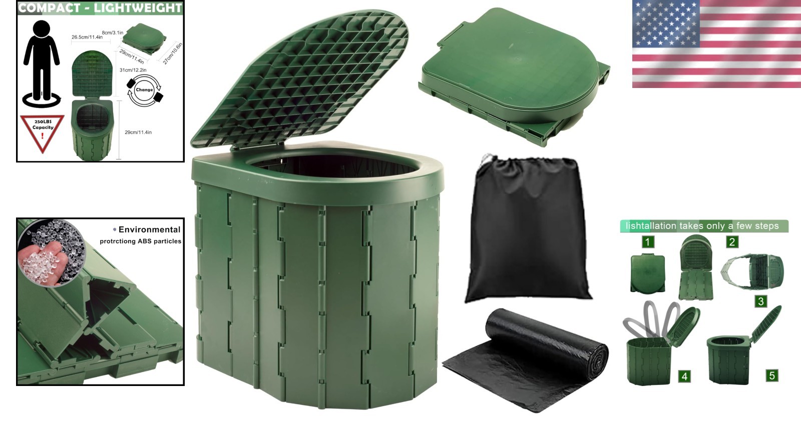 Durable Foldable Potty for Road Trips and Camping – Comfort & Hygiene On-the-Go